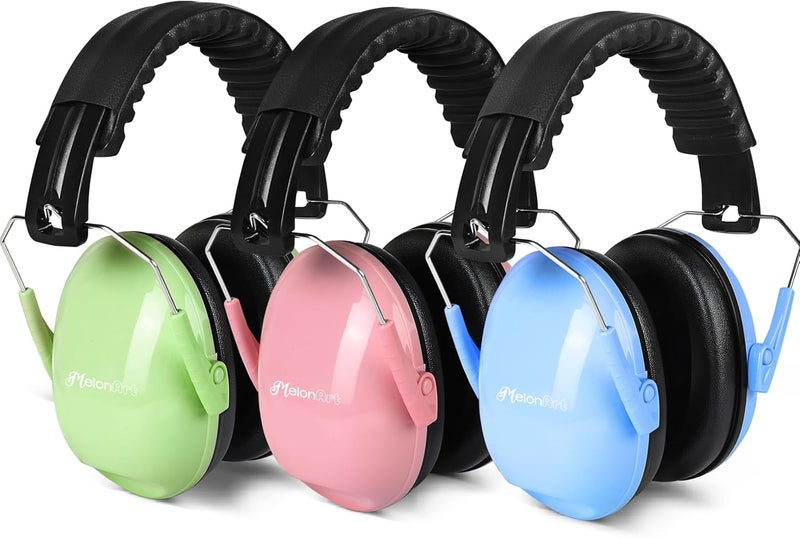 MelonArt Noise Cancelling Headphones for Kid Adult, 3PCS Kids Ear Hearing Protection 27dB Noise Reduction Earmuffs for Autism Sensory Toddler Soundproof Headphones for Shooting/Monster Truck/Concert - Image 1